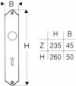 Preview: ZT-Langschild 72 mm PZ, ES IV stahlgrau