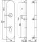 Preview: Langschild Modell "PR 7021 L" PZ, Edelstahl