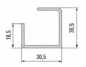 Preview: Eckprofil zu Nischensystem 4-18, L: 4100 mm