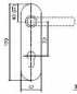 Preview: Knopf-Kurzschild Modell "PR 3020 K" PZ, Edelstahl