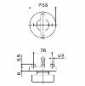 Preview: WC Rosettengarnitur Modell "PR 7122", Edelstahl