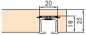 Preview: Einfachlaufschiene mit Drehriegel L: 2500 mm