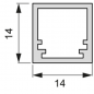 Preview: LED Leuchtenprofil Fineline, transparent, 2000 mm