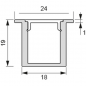 Preview: LED Leuchtenprofil Prag, 3000 mm