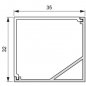 Preview: LED Leuchtenprofil Quattro, 2500 mm