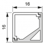 Preview: LED Leuchtenprofil Quattro Mini, 2500 mm