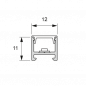 Preview: Leuchtenprofil Porto 1/2 Mini, 12x11 Aufbau/Einbau, Alu schwarz, 3000mm