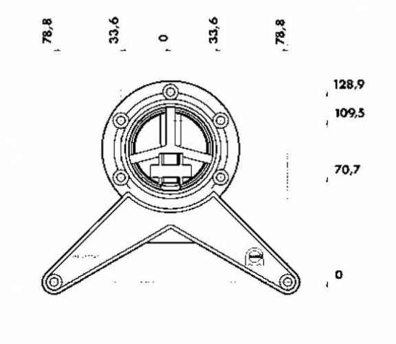 Design Tischbein AlUMINA Ø 80 H: 690 mm