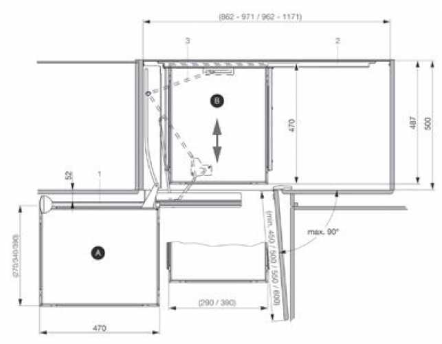 Peka-Drehauszug MAGIC CORNER Comfort, 900 mm rechts