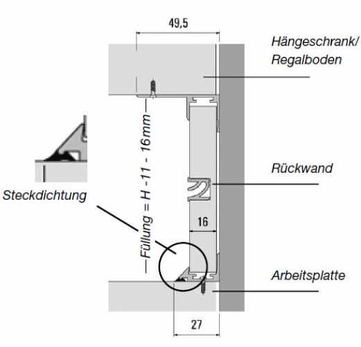 90° Ecke zu Nischensystem 16