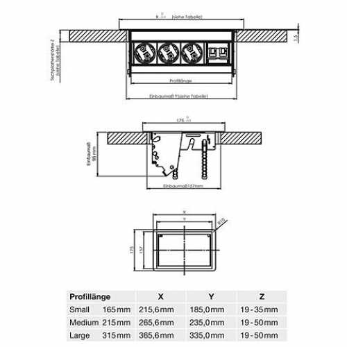 EVOline Flip Top individuell, Medium, 4 Module