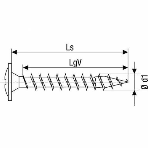 ABC Spax S Rückwandschrauben, Tellerkopf, 4,0 x 40 mm, VPE 1500