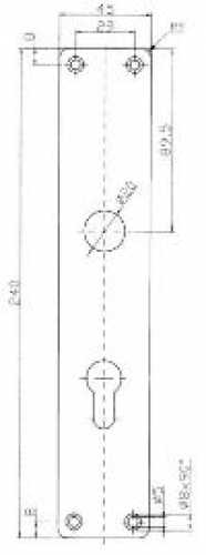 Knopf-Langschild Modell 337, Aluminium F4