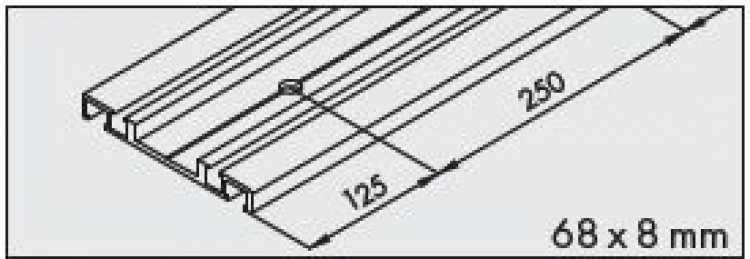 Doppelführungsschiene L: 2500 mm