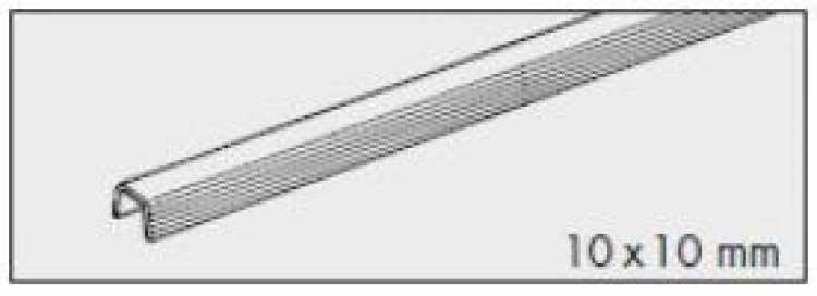 Führungsschiene 10x10 mm, L: 6000 mm