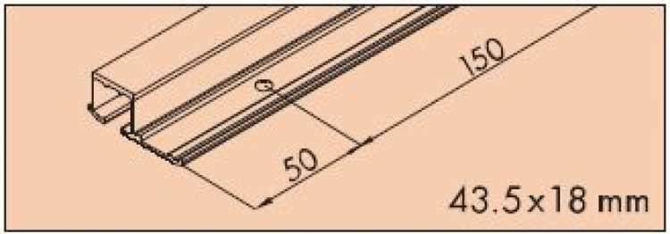 Einfachlaufschiene zum Schrauben L: 2500 mm