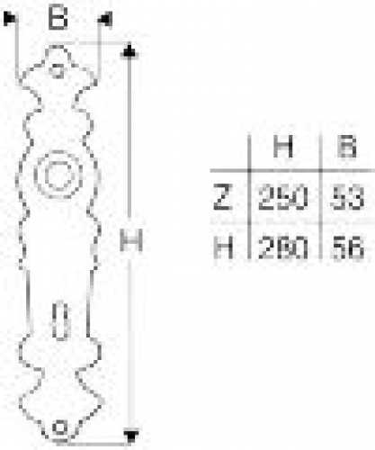 ZT-Langschild 72 mm PZ, Schmiedeeisen