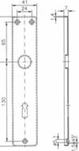 Zt-Langschild PZ Modell 237 Z, Aluminium F2 Langschildpaar