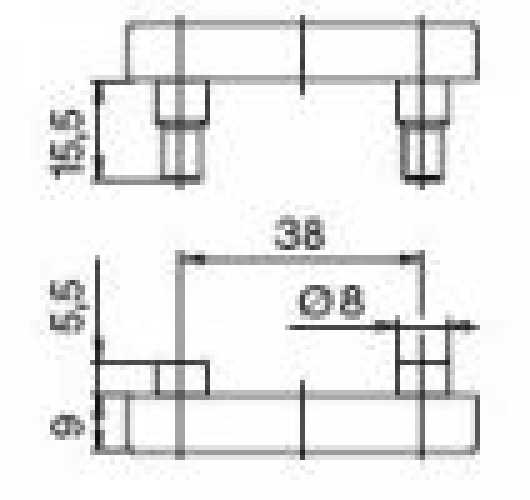 Schlüsselrosette Modell "PR 6612" Blind, Aluminium F1