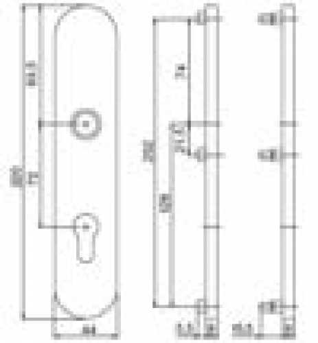 Langschild Modell "PR 7021 L" PZ, Aluminium F1