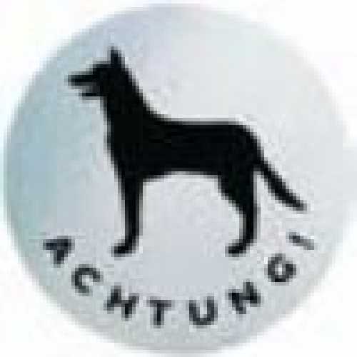 Pictogramm selbstklebend Achtung Hund