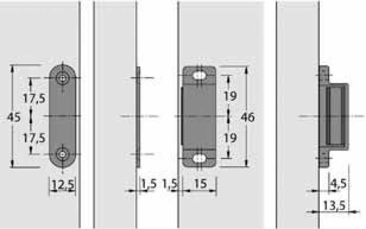 Haftmagnetschnäpper M 72 / GP 2 weiß, Haftkraft 4 kg