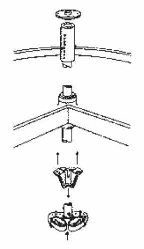 Eckschrank-Drehbeschlag für scharnierte Türen 45° o. 90° Front