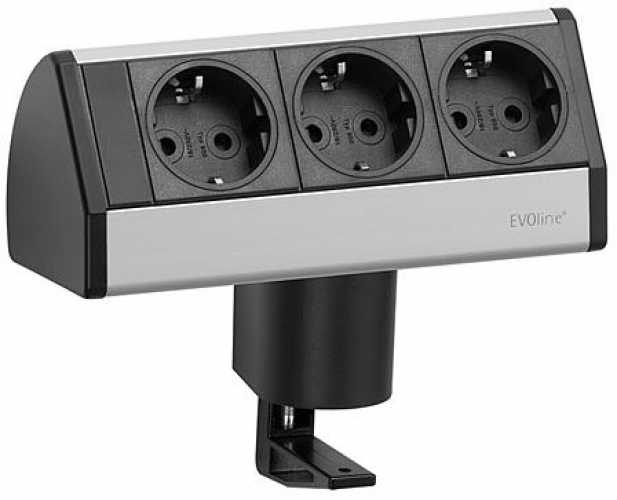 EVOline Dock Steckdoseneinheit 3 x Schuko