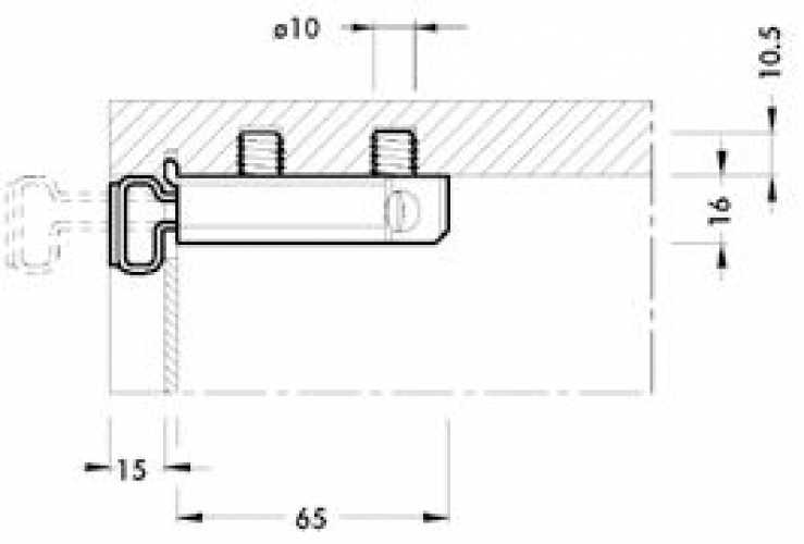 Schrankaufhänger SAH 806E links