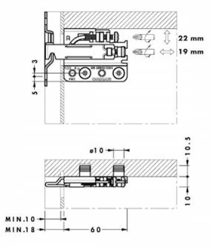 Schrankaufhänger SAH 801 links