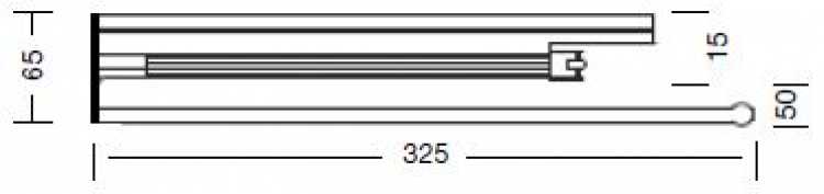 Handtuchhalter 1-armig, L: 325 mm