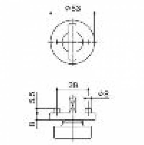 WC Rosettengarnitur Modell "PR 7122", Edelstahl