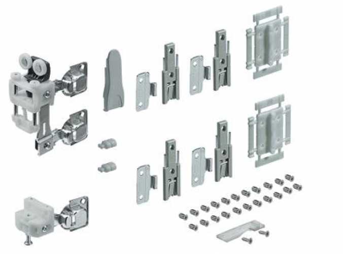 WingLine L Beschlagset max. Türflügelgewicht 25 kg mit Schließautomatik, 600 mm, rechts