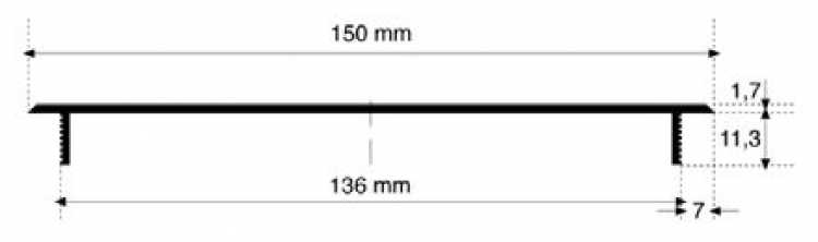 Lüftungsgitter Aluminium, 600 x 150 mm, LM Alu F1