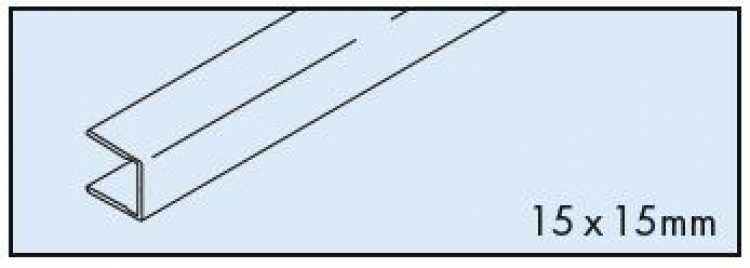 Stirnprofil Alu eloxiert, zu 57.3084, Länge 3000 mm