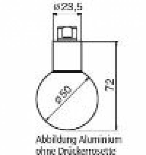 Knopfdrücker Modell "PR 8548 O", Aluminium F1