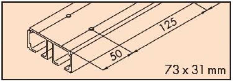 Doppellaufschiene 3500 mm