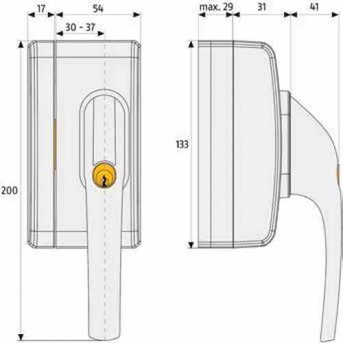 FO 400 Schliessung AL0125 braun