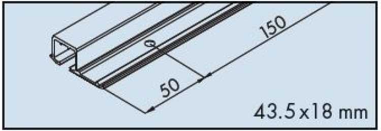 Einfachlaufschiene zum Schrauben L: 3500 mm