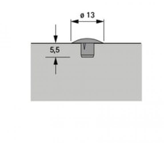 Abdeckkappe braun für Bohr-Ø 5 mm, VPE 100