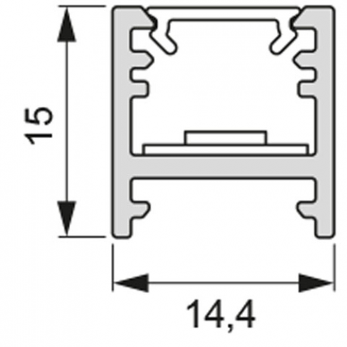 LED Leuchtenprofil Bali, 2500 mm