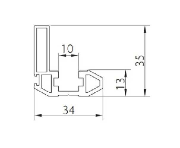 opk Cruiser 5 Vertikales Rahmenprofil titan 3500mm