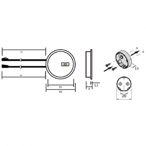 Emotion Steuerung Touch Round, 12 / 24 V