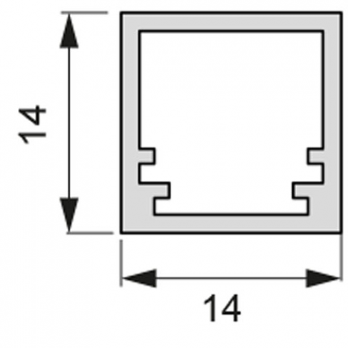 LED Leuchtenprofil Fineline, transparent, 2000 mm