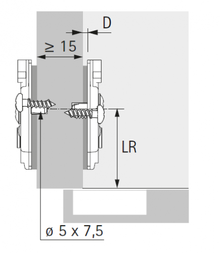 System 8099 "Hettich Direkt", Exzenter, D: 1,5 mm