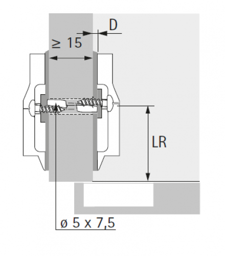 System 9000 "Hettich Direkt", Exzenter, D: 3,0 mm