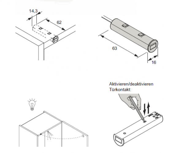 IR Sensor / Türkontaktschalter 12 V