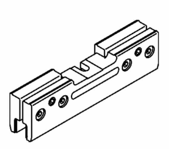 Klemmschuh Hawa Clipo/Porta, Aluminium, Glasdicke 6-8 mm