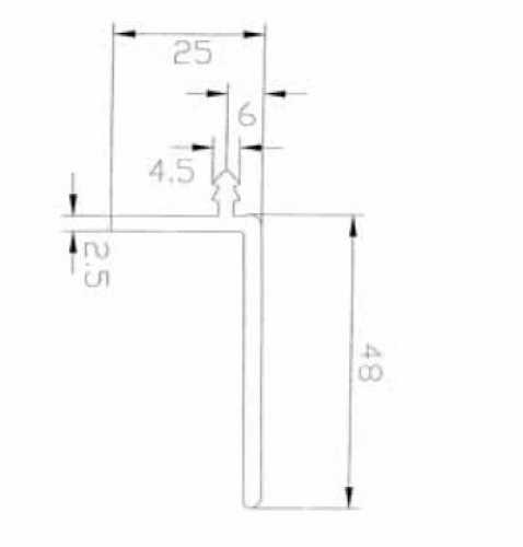 Lisene weiss L2000mm