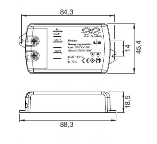 Microwave Sensor 12 /24 V